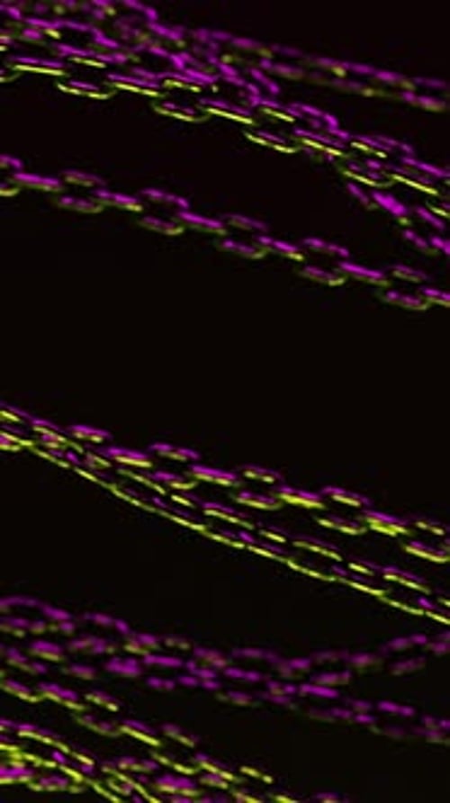 Dynamic Glowing Chains Abstract Vertical Motion Background