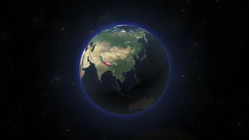 Earth Zoom From Space To Nepal
