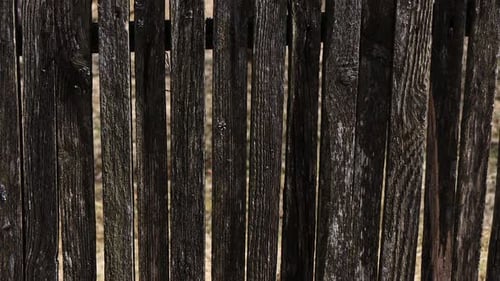 Rustic Wooden Fence with Weathered Texture