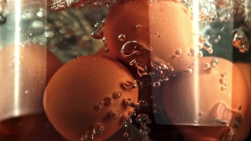 Super Slow Motion Eggs Boiled in Boiling Water