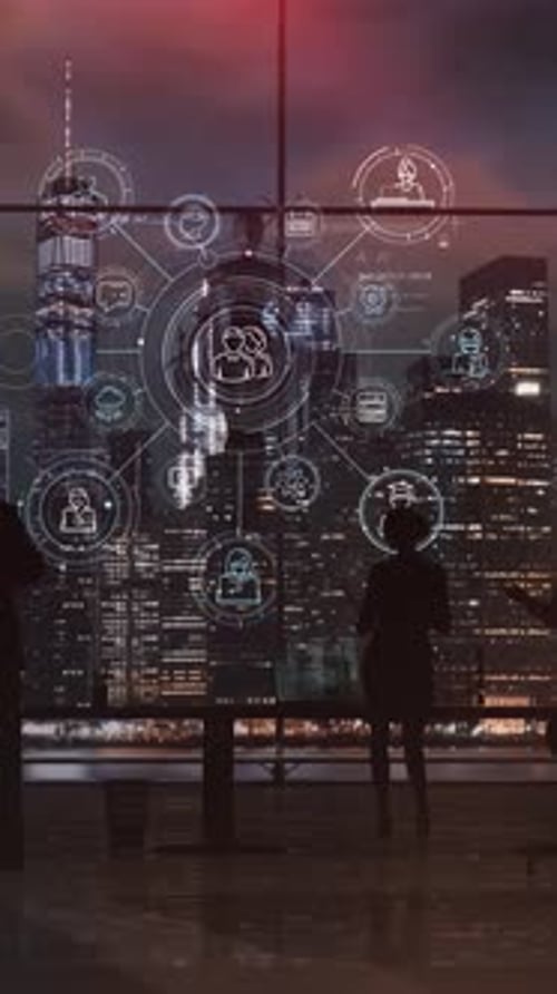 Dynamic Digital Business Network UI Animation