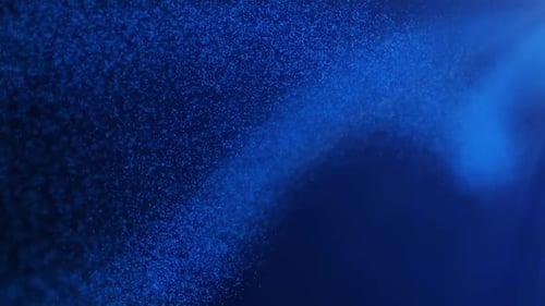 Blue DNA strand of the human genome generate from atoms and genetic cells