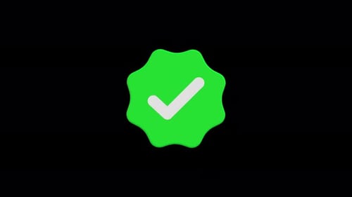 Animated 3D Verified Checkmark Badge Reveal