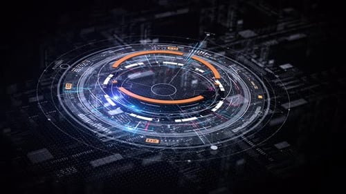 Futuristic Circular HUD UI Display Element