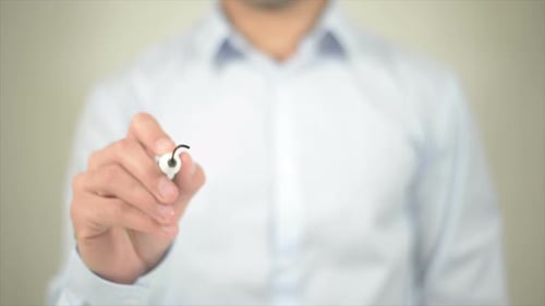 Writing the Word Celebration on a Clear Surface