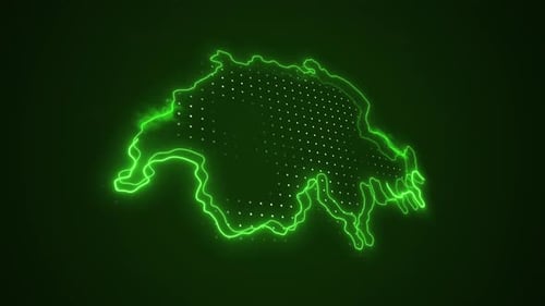 Electric Neon Map Contour Animation