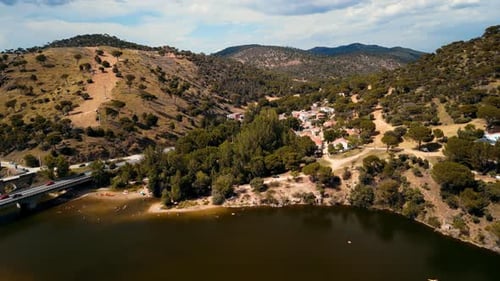 Lake By The Forest In Madrid