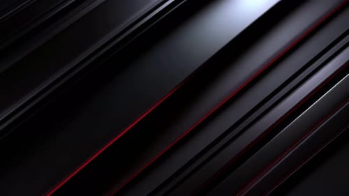 Modern Abstract Metallic Background with Glowing Red Lines