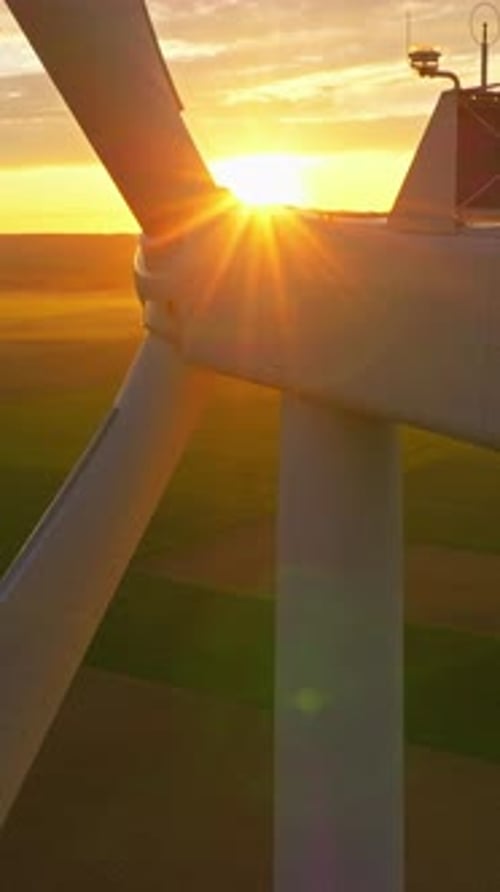 Energía alternativa: vista aérea de molinos de viento, energía eléctrica, producción de energía en EE. UU., paisaje con viento