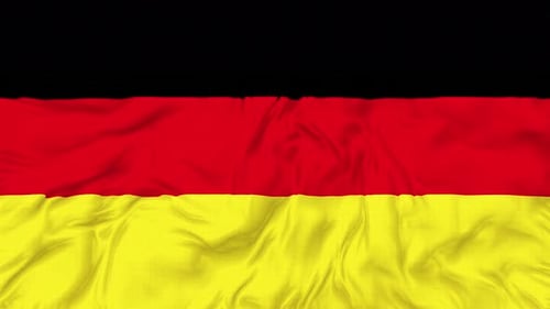 Realistic German Flag Waving Loop