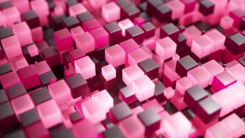 Abstract Geometric Cubes Pulsating Loop Background
