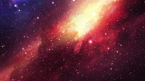 Vibrant Space Nebula and Shimmering Stars Looping Background