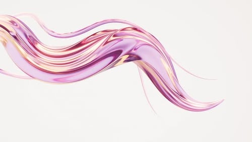 Fond de lignes courbes transparentes et fluides, rendu 3D.