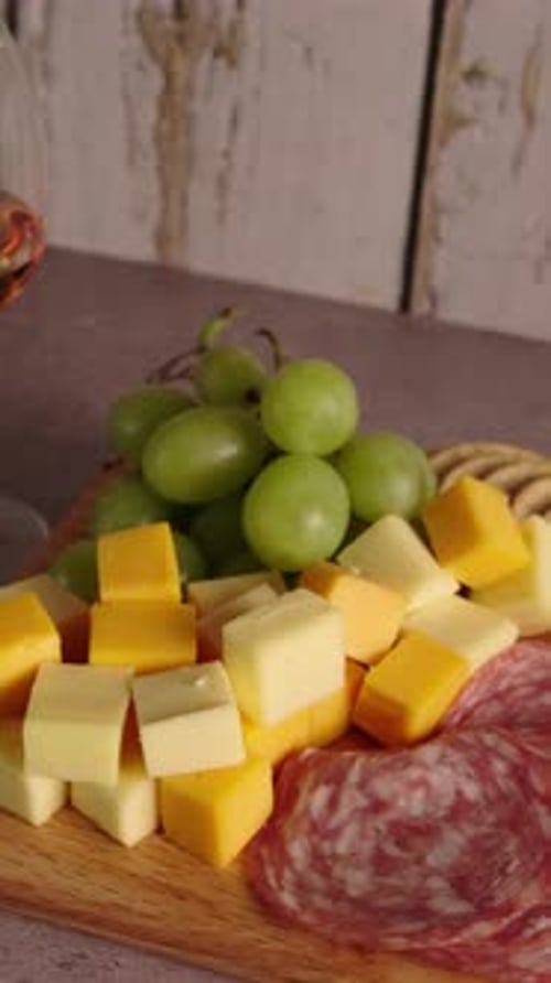 French Appetizers, Charcuterie Board, Pepperoni Rose, Spanish Ham, Crackers, Apricot Jam