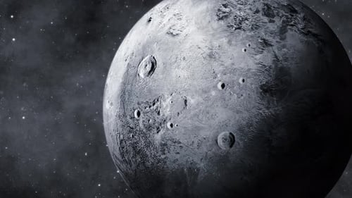 Spinning 3d Realistic Haumea Fictional Planet Rotating