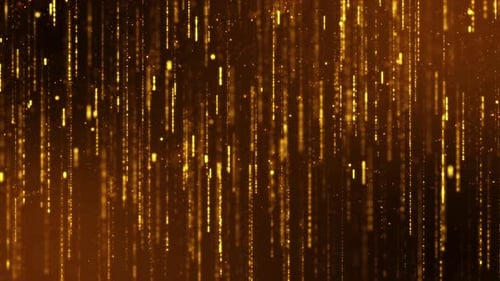 Golden Abstract Particle Rain Background Loop