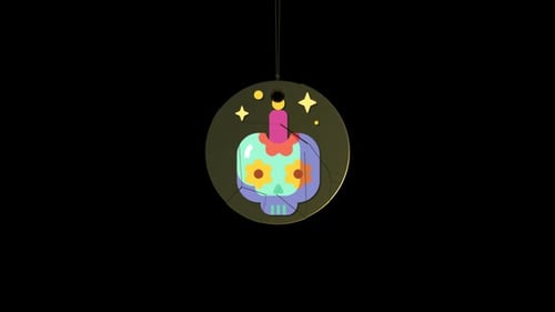 Animated Día de los Muertos Sugar Skull Ornament Reveal