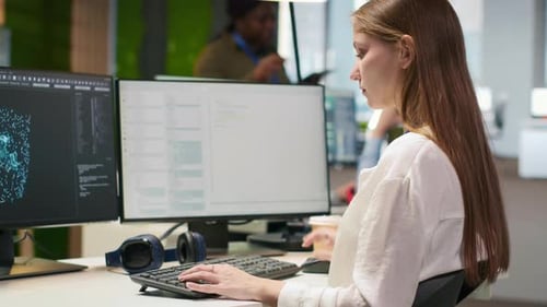 Engineer Coding with AI Language Model Assistance in Office Listening Music