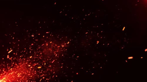 Dynamic Glowing Fire Sparks Background