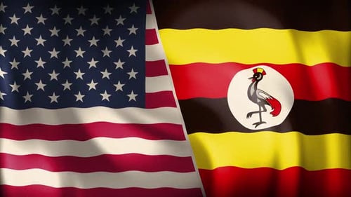 Usa And Uganda Background Loop