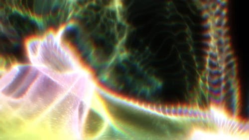 Aura Green Space Waves Background