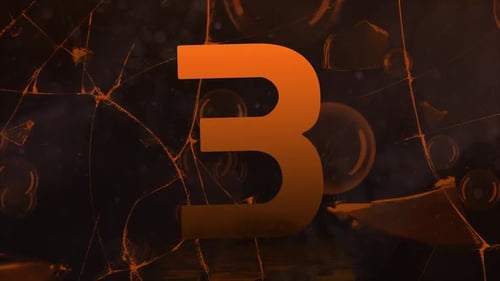 Animação de contagem regressiva reveladora de partículas \_Tema Orange