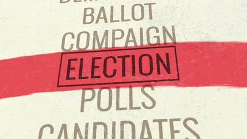 Election 3D Scrolling Title Animation