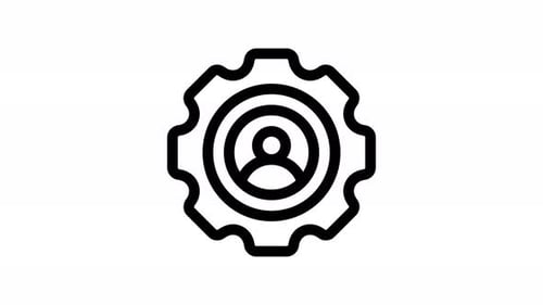Animated User Profile Settings Gear Icon