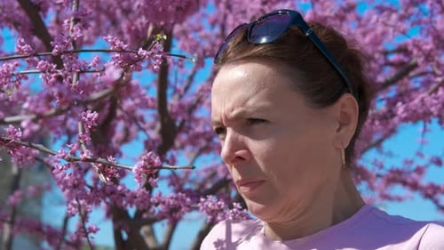 Woman with Seasonal Allergy By Sakura