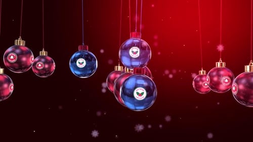 Merry Christmas Holiday Ornaments Background Animation