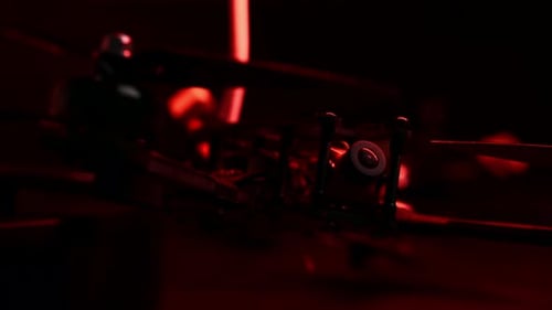 Mechanical Machine in Dark Red Light