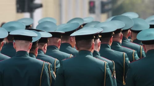 Russian Military Forces Russia Cop Uniform Police Man Close Up Brave Officers