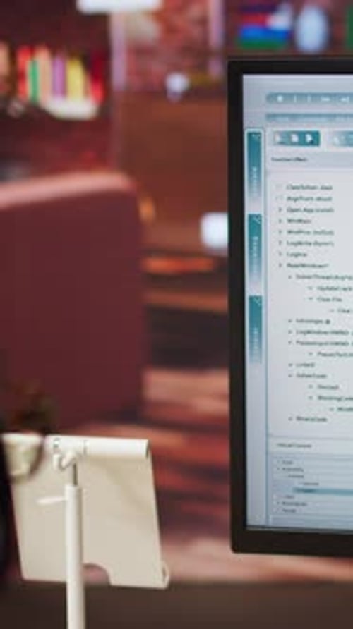 Vertical Video Close Up of Person Using Coding Application to Write and Test Code