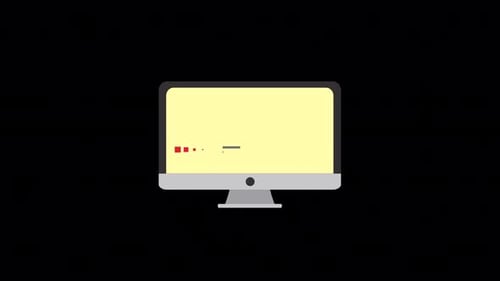 Flat Design Computer Screen Sending Package Animation