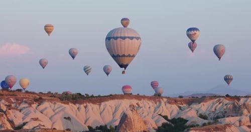 Hot-air ballooning over Cappadocia, Turkey