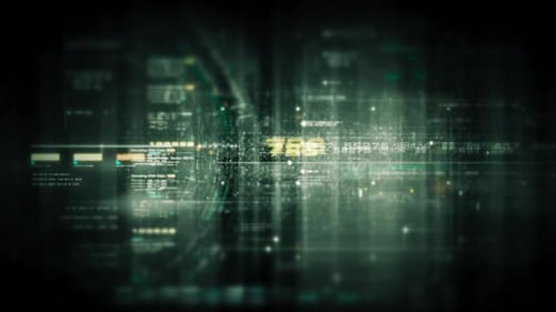 Benutzeroberfläche für Datenmatrixsimulationen mit modernster digitaler Umgebung mit dynamischem und immersivem Display