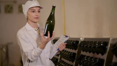 Vigneron professionnel contrôlant le processus de fabrication et la qualité du vin dans une usine vinicole