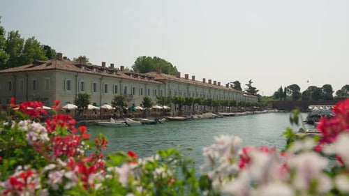 Exterior Of Padiglione degli Ufficiali In Peschiera del Garda, Italy At Daytime - Wide Shot