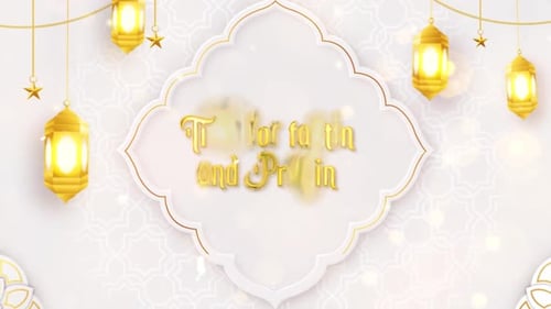 Elegant Ramadan Kareem Title Opener with Golden Islamic Lanterns