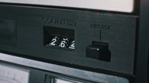 Vintage Tape Counter Rotating Digits