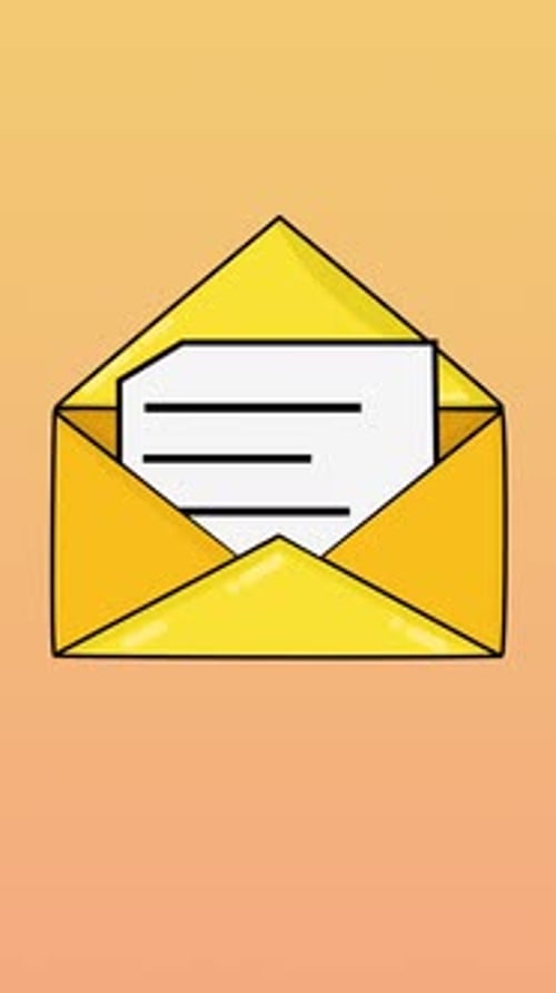 Flat Design Envelope Opening and Letter Reveal Animation