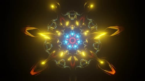 Colorful Pulsating Trippy Pattern Animation Visual 3D Mandala Spiritual Pattern