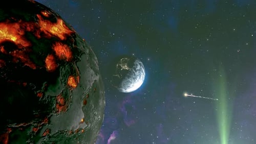 Massive dead star close to Earth, outer space view