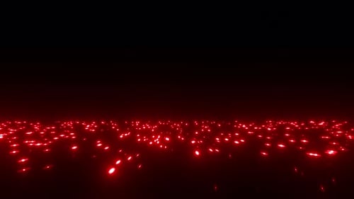 Bodenexplosion mit roten Partikeln, 4k