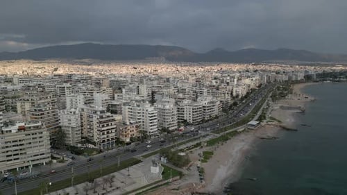 Stormy Athens Coastline – Dark Clouds Over the Riviera