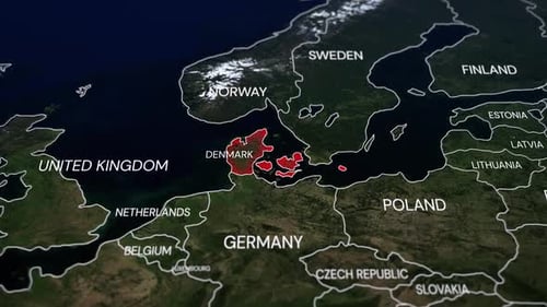 Landkarte von Dänemark