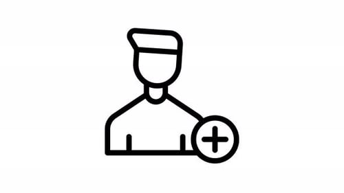 Animated Add User Icon with Pulsing Plus Sign