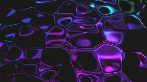 Abstract Holographic Oil Noise Surface Background Foil Wavy Surface with Wave and Ripples