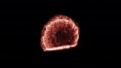 Abstract Fiery Particle Blast Reveal Animation