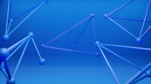 Abstrakte blaue Netzwerkstruktur auf Gradientenhintergrund